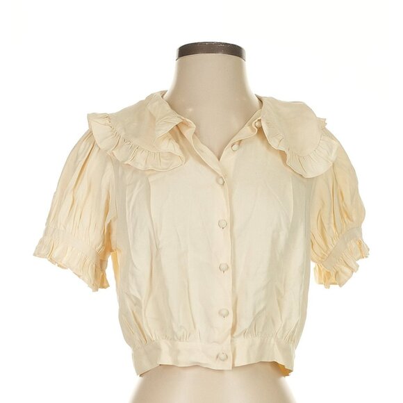 Doen Sparrow Top in Ivory Silk Small - Picture 2 of 5